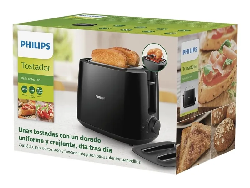 Philips Daily Collection HD2582 brödrost i svart